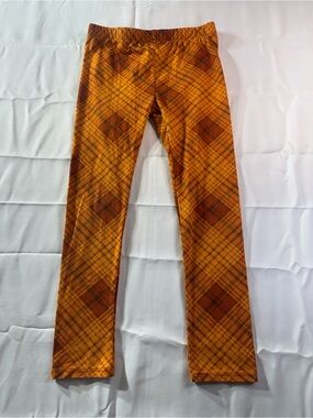 Between 7 Kids Plaid Orange Leggings